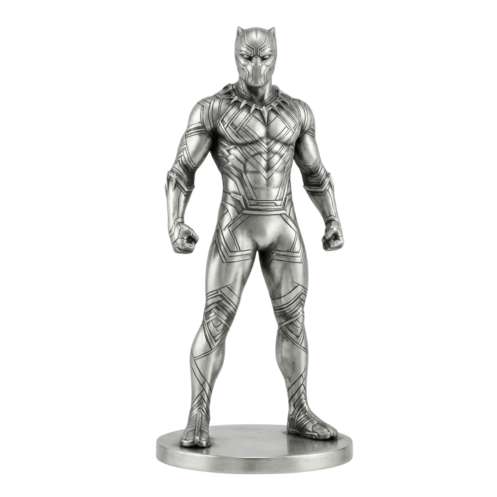 Feline Warrior King — solid .999 fine silver statue