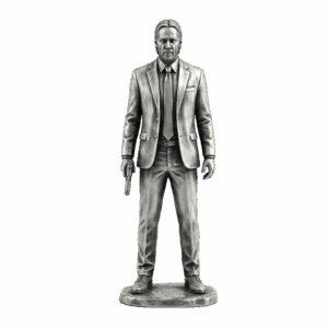 Baba Yaga Silver Statue — the impeccably dressed killer archetype