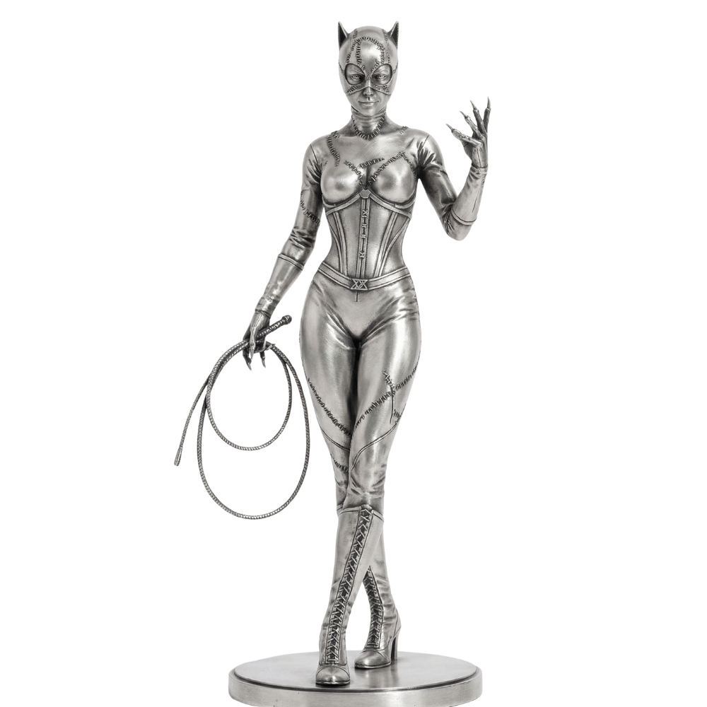 Feline Cat Burglar — solid .999 fine silver statue