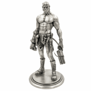 Big Red Silver Statue — the demon-raised-as-guardian archetype