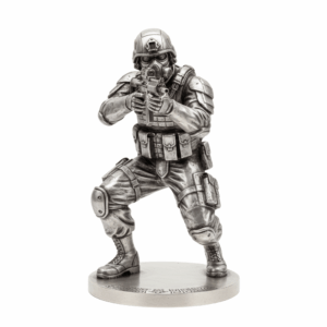 Modern Warfare Operator Silver Statue — the elite special-forces operator archetype