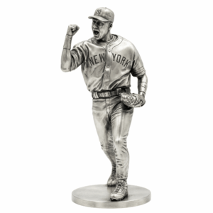 The Captain Silver Statue — the captain of the infield caught mid-throw