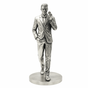 The Coin-Flip Gangster Silver Statue — the divided self in silver