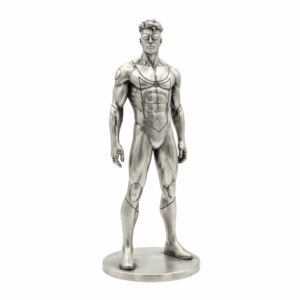 Young Viltrumite Hero Silver Statue — the teen-legacy superhero archetype