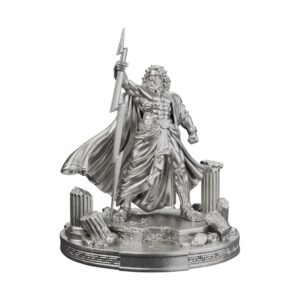 Zeus, King of the Gods Silver Statue