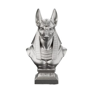 Anubis Guardian of the Underworld Bust Silver Statue