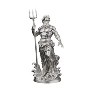 Poseidon God of the Sea Silver Statue