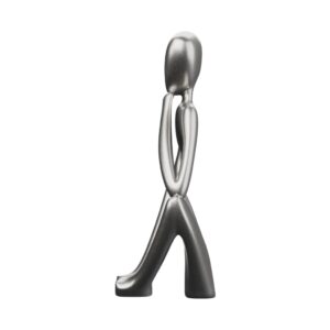 Abstract Thinker Silver Sculpture — Monument to the Life of the Mind