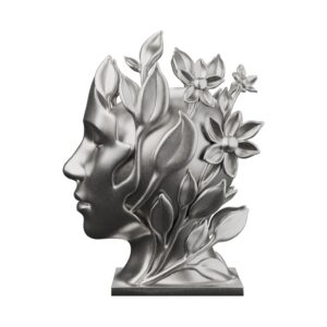 Blooming Mind Silver Sculpture — a mind in full bloom