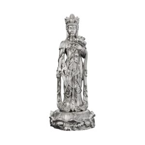 Bodhisattva Silver Statue — the compassionate one who postpones nirvana