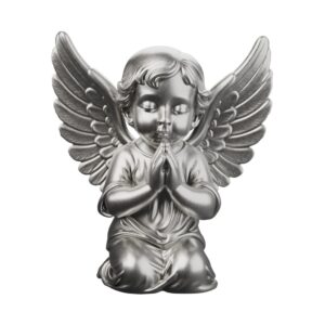 Cherub Angel Silver Statue -- guardian of innocence and divine love