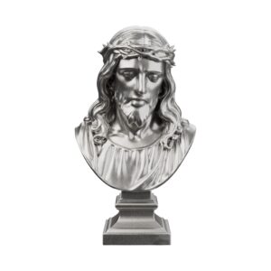 Christ Portrait Bust Silver Statue — the timeless Holy Face meeting your gaze