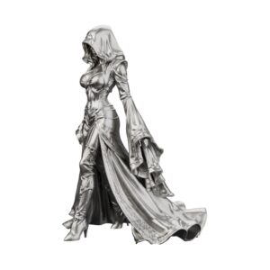 Elegant Sorceress Silver Statue — heir to Circe and Morgan le Fay