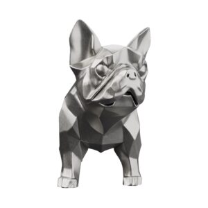 French Bulldog Silver Statue — bat-eared darling of Belle Epoque Paris