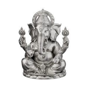 Ganesha Seated Silver Statue — the seated lord of beginnings and remover of obstacles