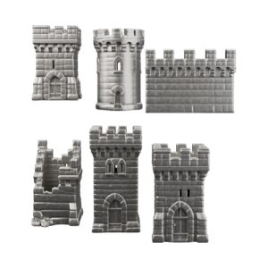 Medieval Castle Set Silver Sculpture — the immovable home of legend