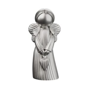 Minimalist Angel Silver Statue — a quiet guardian of protection and hope