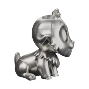 Spooky Pup Silver Statue — the faithful little guardian hound of the threshold