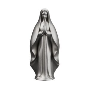 Virgin Mary Praying Silver Statue — the model of humble faith