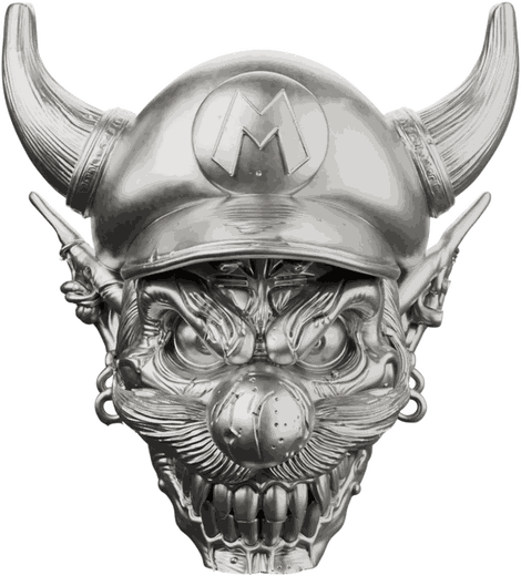 The Plumber Halloween Skull Silver Statue